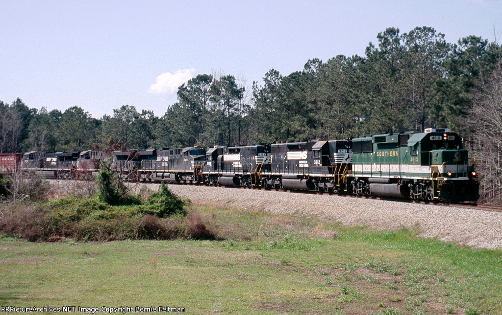 Norfolk Southern GP59 #4610, NS SD40-2 #3212 and GP38-2 #5153 have coupled to coal train power, and all 6 units will are pulling CIRR cars from the interchange track, 